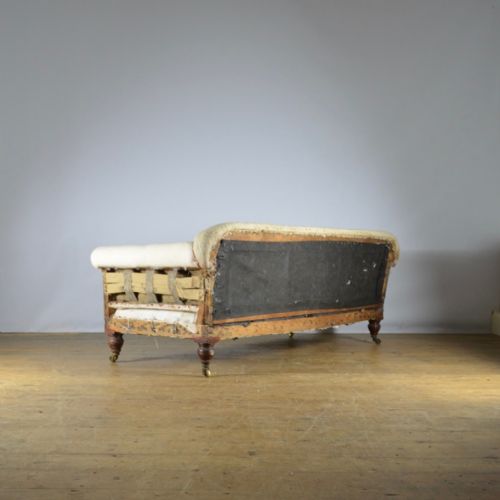 fig 1. 19th Century English Sofa, Reupholstery Incl.