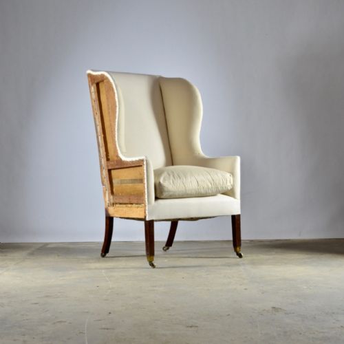 fig 1. Mahogany English Wing Chair