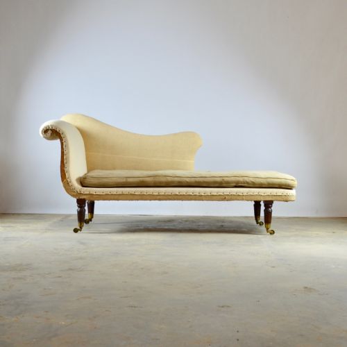 fig 1. Late Georgian Mahogany Daybed, Full Reupholstery Inc.