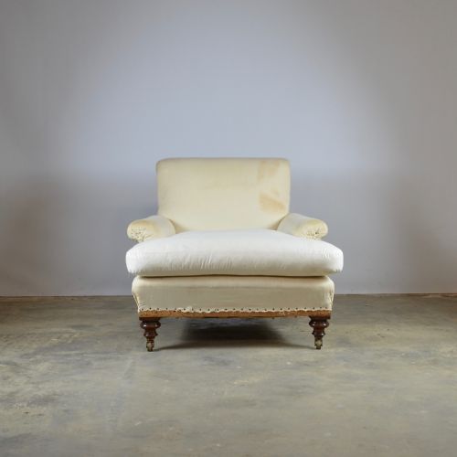 fig 1. Deep Seated English Armchair, Reupholstery Inc.