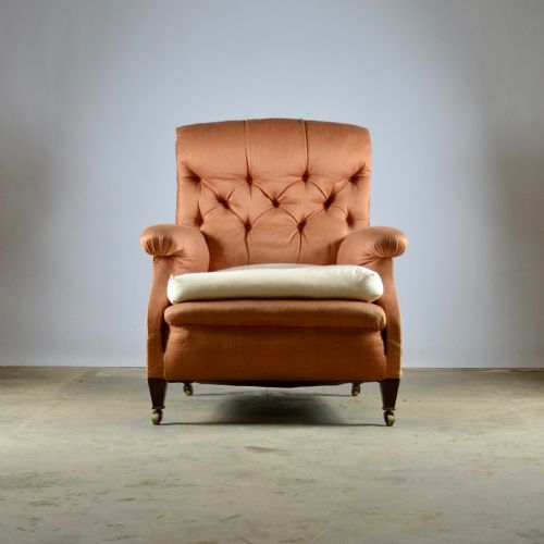 fig 1. Edwardian English Arm Chair, Full Reupholstery Inc.