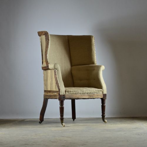 19th Century Barrel Back Chair, Full Reupholstery Inc.