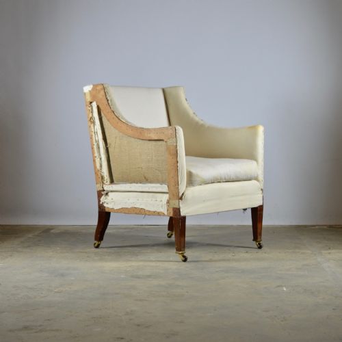 Edwardian Library Chair, Full Reupholstery Inc.