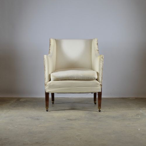 fig 1. Edwardian Library Chair, Full Reupholstery Inc.