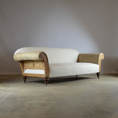 fig 1. 19th Century English Sofa, Full Upholstery Inc.