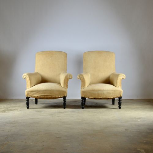 fig 1. Pair of French Fauteuil, Full Reupholstery Inc.
