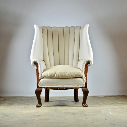 Barrel Back Chair, Full Reupholstery Inc.