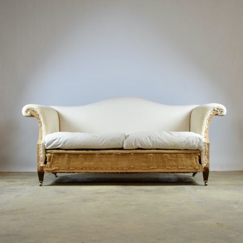 English Camel Back Sofa, Full Reupholstery Inc.