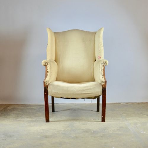 English Wing Chair, Full Reupholstery Inc.