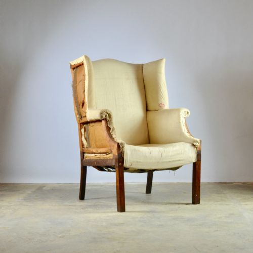 fig 1. English Wing Chair, Full Reupholstery Inc.