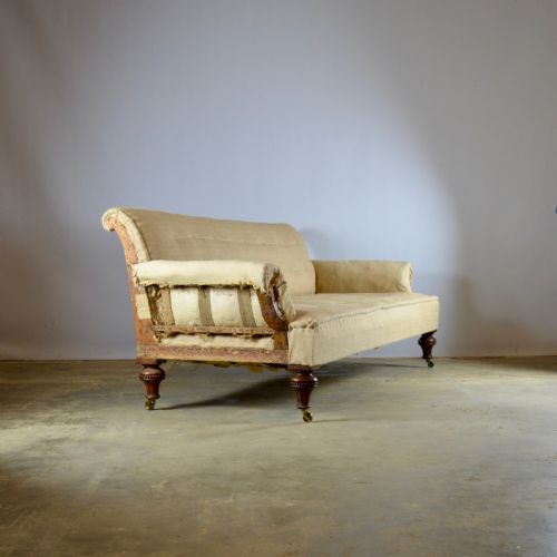 fig 1. Long English Sofa, Reupholstery Inc.