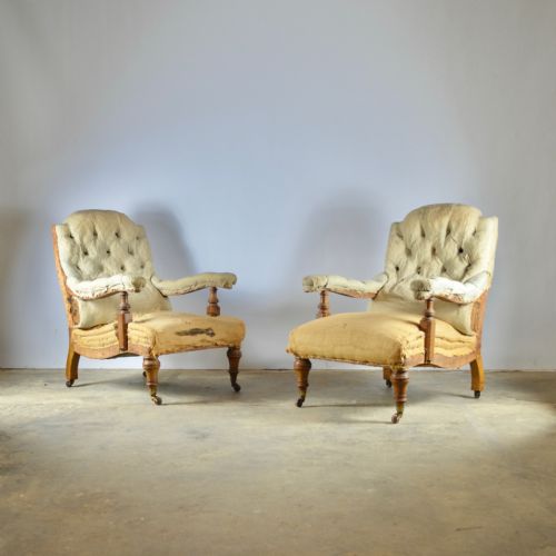 
Pair of Open Arm Library Chairs