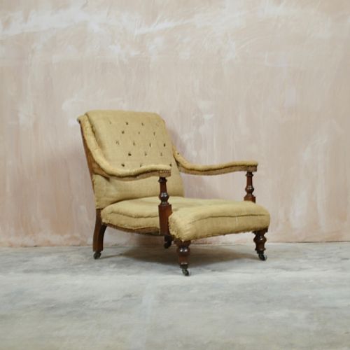 Mahogany Open Armed Library Chair