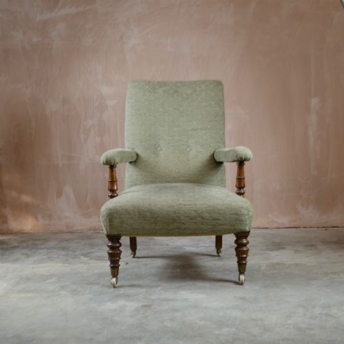 fig 1. 19th Century Open Arm Library Chair