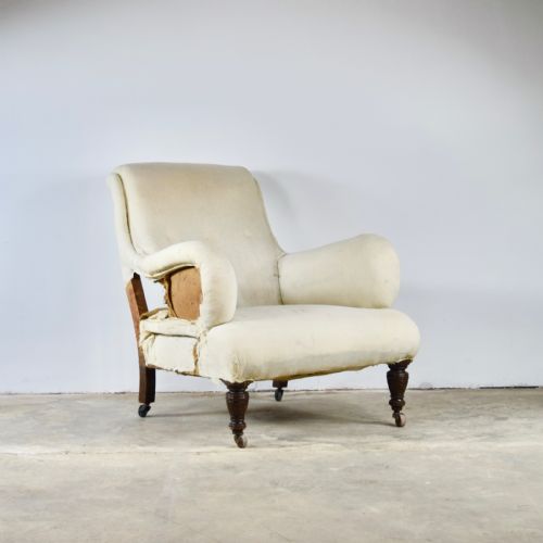 GENEROUS ENGLISH ARM CHAIR