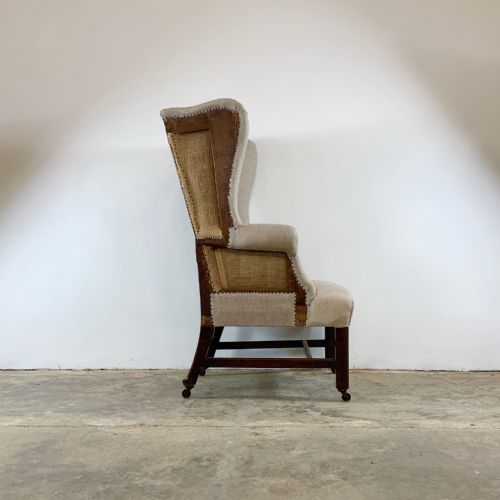 19TH CENTURY WING CHAIR - ADDITIONAL PHOTO 6