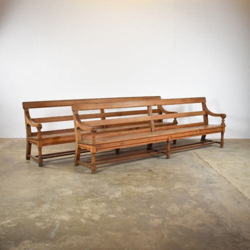 Pair of Pitch Pine Pews