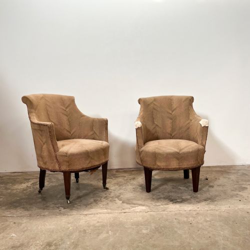 Pair of Small Edwardian Tub Chairs