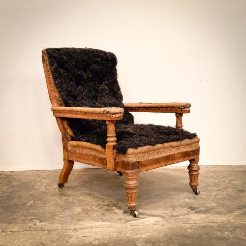 Late 29th Century Open Arm Library Chair