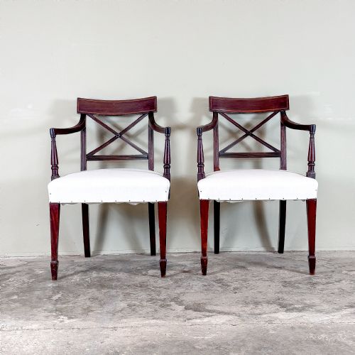 fig 1. Set of Six Sheraton Design Dining Chairs