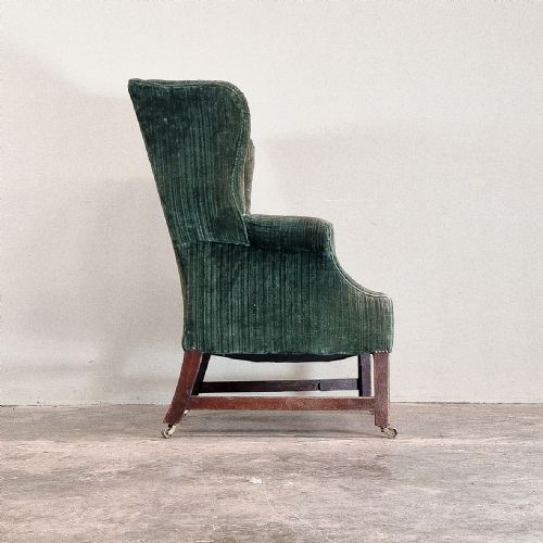18TH CENTURY MAHOGANY WING CHAIR - ADDITIONAL PHOTO 2