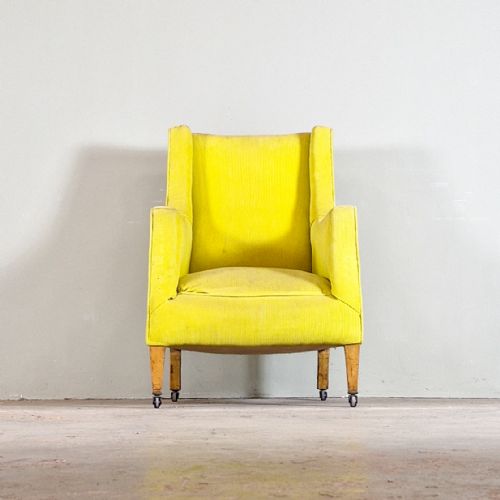 EARLY 20TH CENTURY EDWARDIAN WINGED LIBRARY CHAIR - ADDITIONAL PHOTO 1