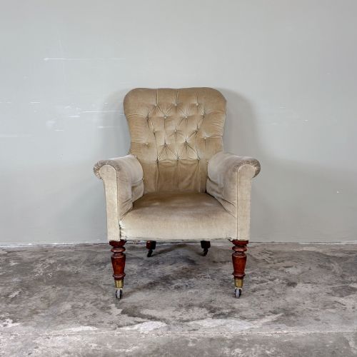 19TH CENTURY ENGLISH LIBRARY CHAIR - ADDITIONAL PHOTO 1
