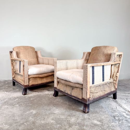 PAIR FRENCH 1920S ARMCHAIRS - ADDITIONAL PHOTO 2