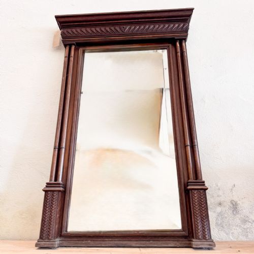 WALNUT MANTLE MIRROR - ADDITIONAL PHOTO 3
