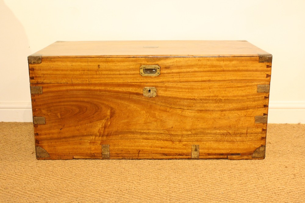 Brass bound camphorwood box