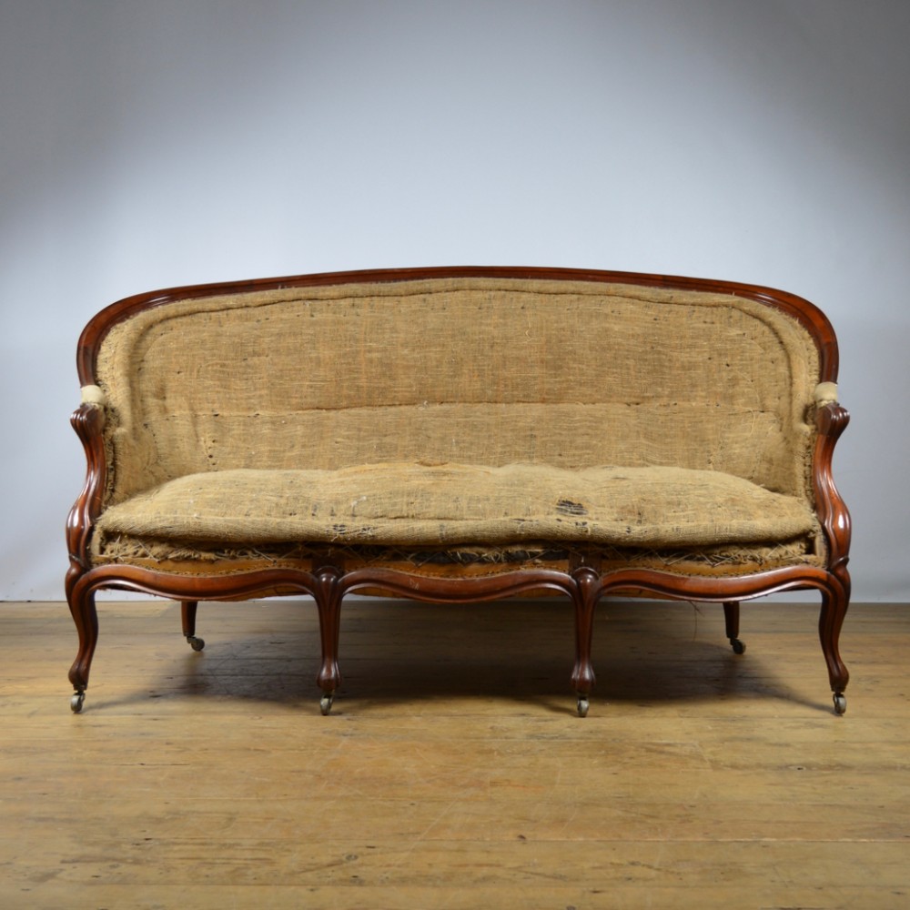 Mahogany Framed Sofa, Upholstery Incl