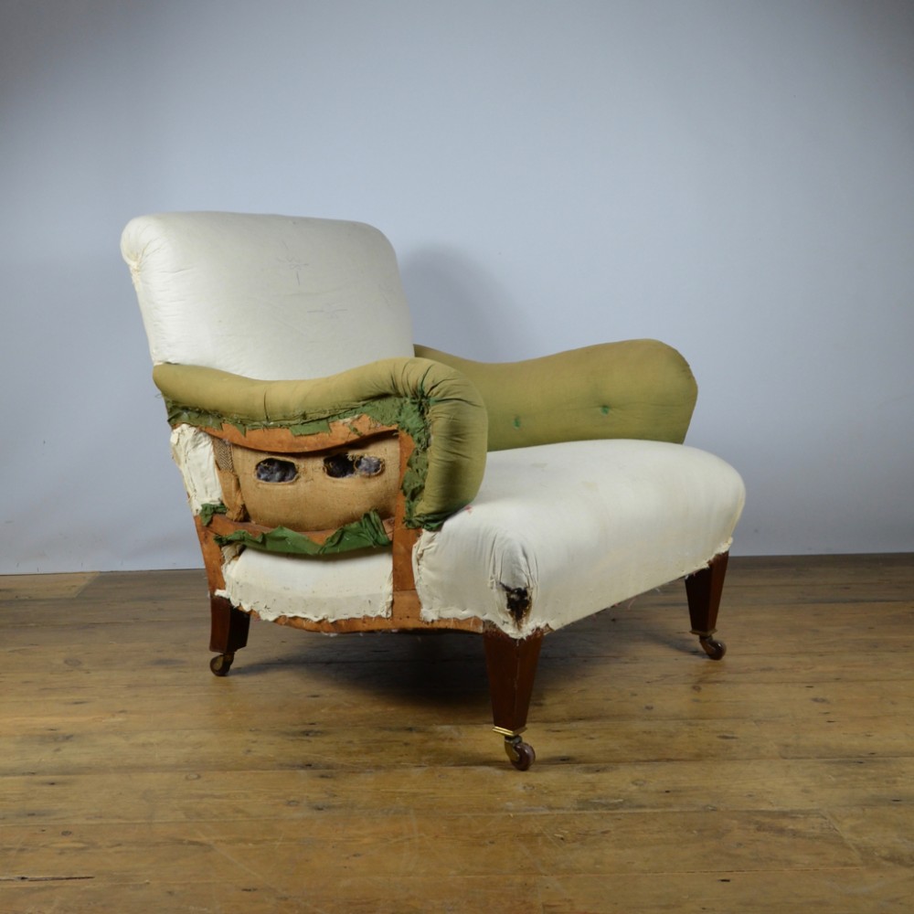 Edwardian English Armchair Incl Full Reupholstery