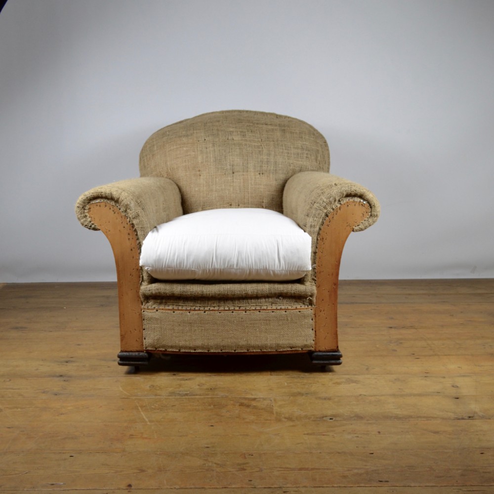 20th Century English Armchair Inc. Full Reupholstery