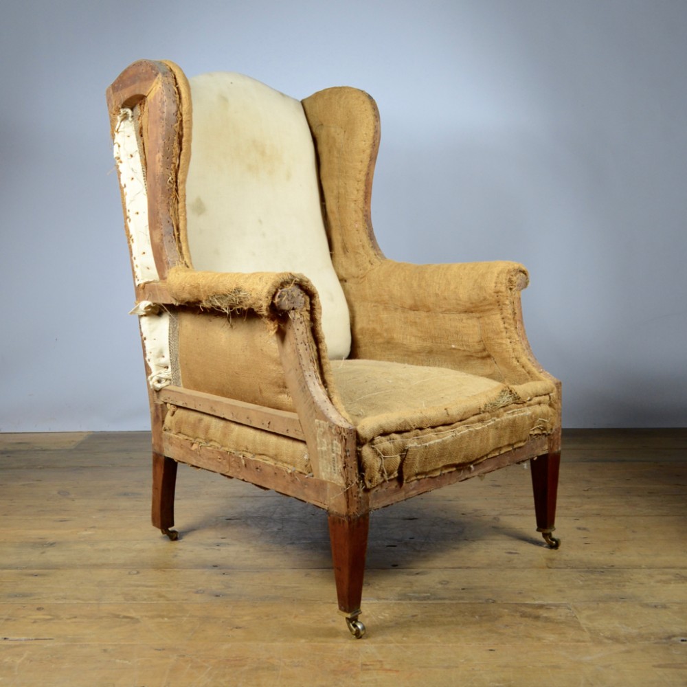 Edwardian Wing Chair, Inc Full Reupholstery 