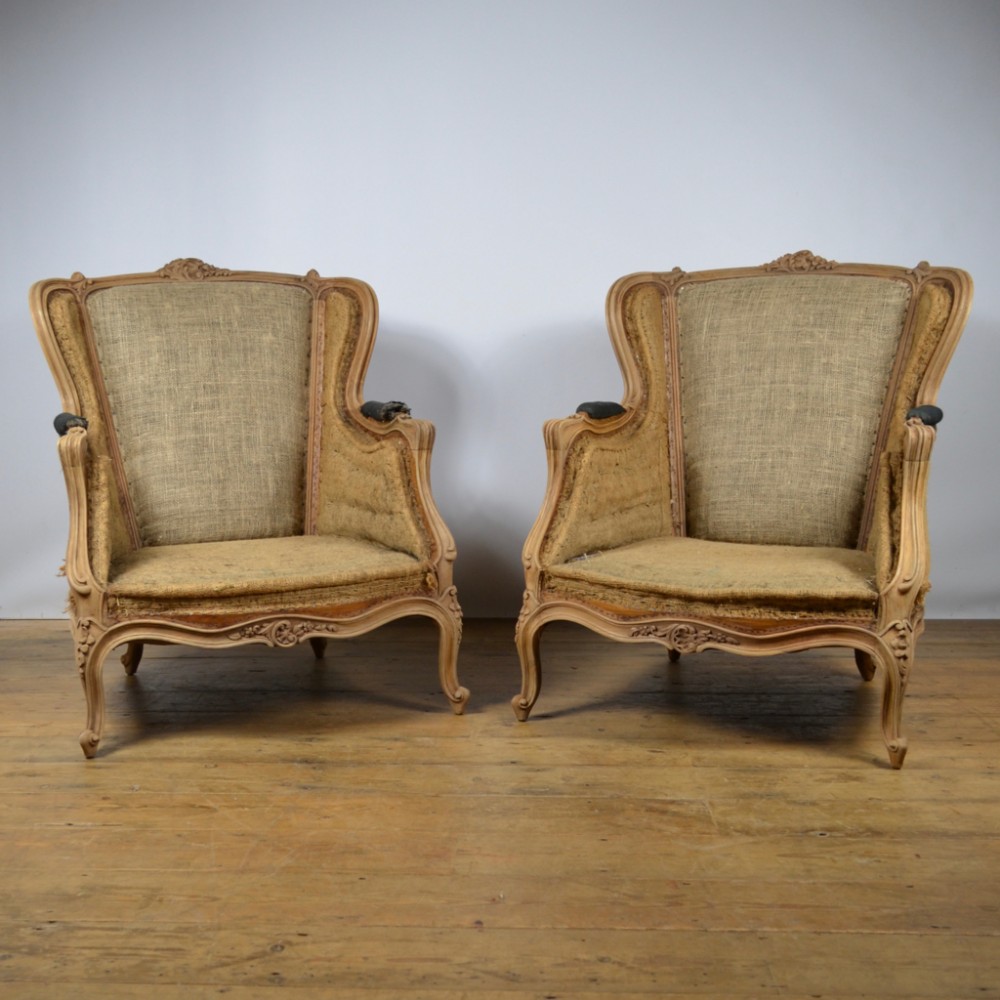 Pair of French Fauteuil, Inc Full Reupholstery