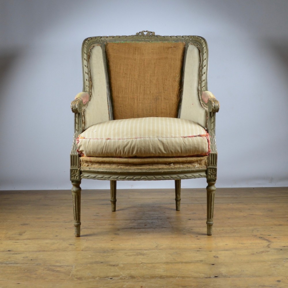 PAINTED FRENCH BERGERE - REUPHOLSTERY INLUCED - C276