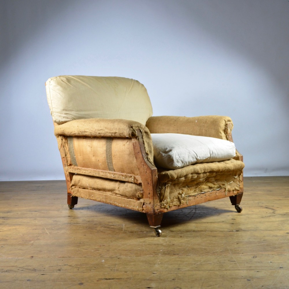 ENGLISH EDWARDIAN ARMCHAIR - REUPHOLSTERY INCLUDED - C267