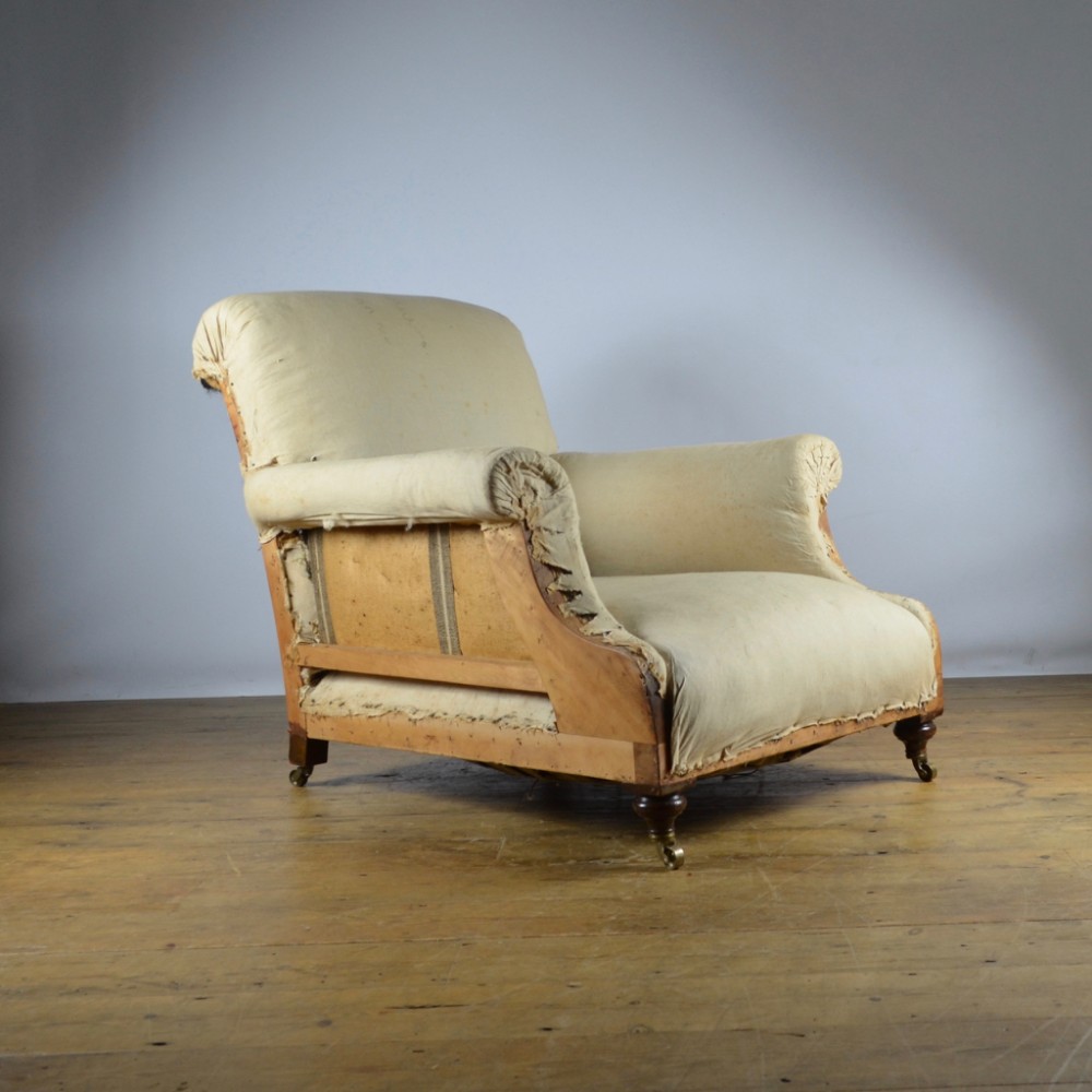 DEEP SEATED ENGLISH ARMCHAIR - REUPHOLSTERY INCLUDED - C263
