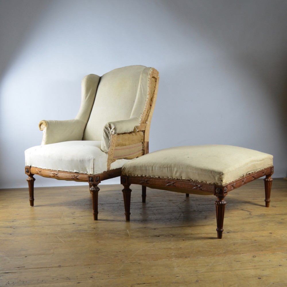 PRETTY FRENCH DUCHESSE CHAIR - REUPHOLSTERY INC. - C270