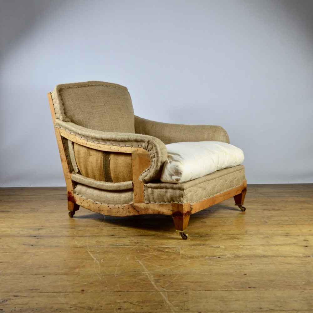 EDWARDIAN 'HOWARD' STYLE ARMCHAIR - C294