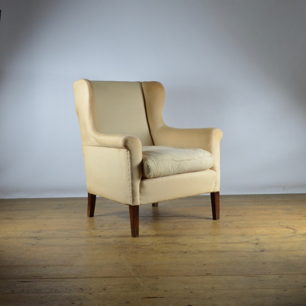 EDWARDIAN WING CHAIR - REUPHOLSTERY INCLUDED - C308