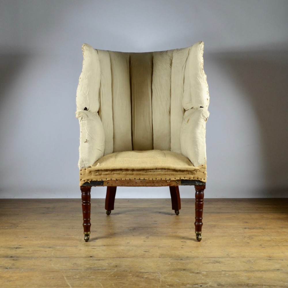 19th CENTURY BARREL BACK WING CHAIR - REUP. INC. - C315
