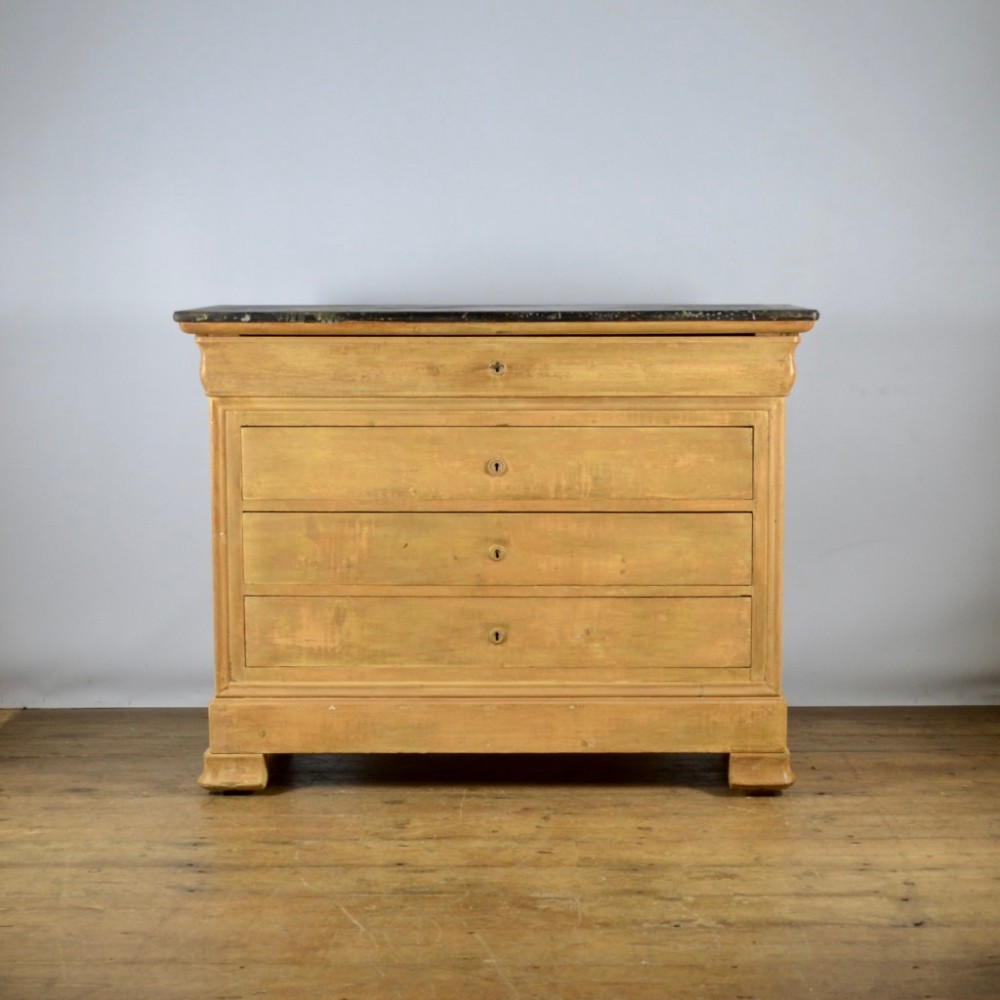 19TH CENTURY FRENCH PAINTED CHEST OF DRAWERS 