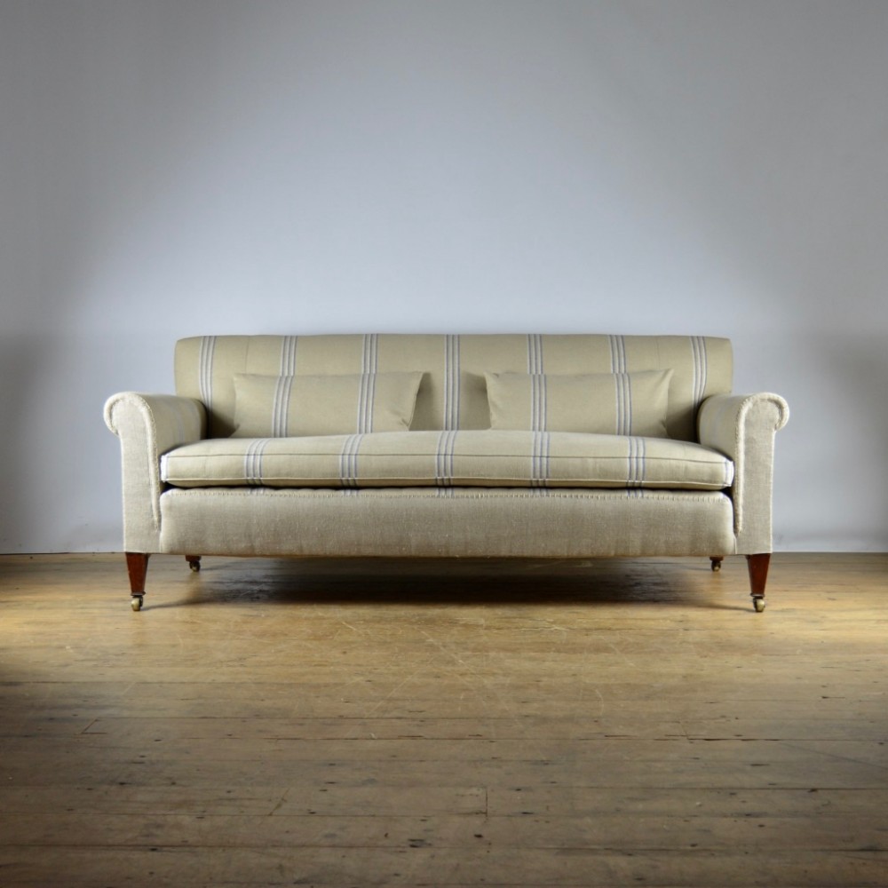 EDWARDIAN ENGLISH THREE SEATER SOFA
