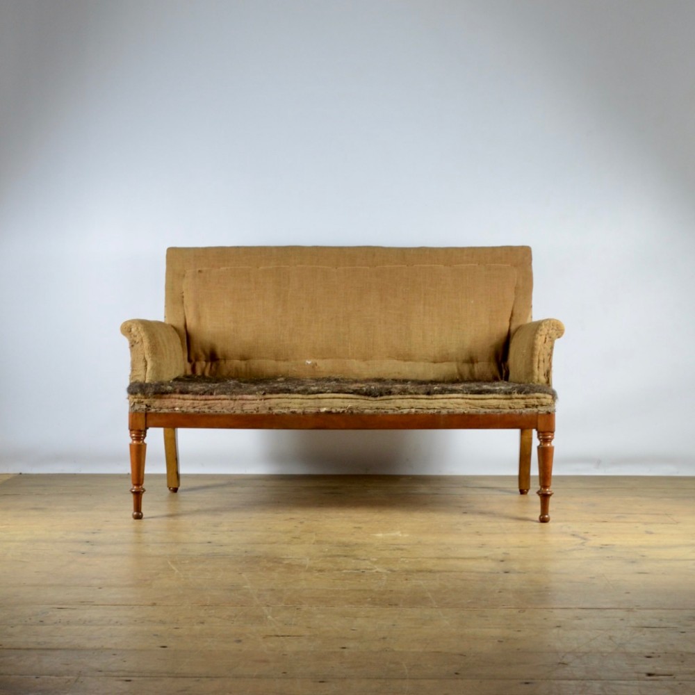19th CENTURY FRENCH HALL SEAT - REUPHOLSTERY INC.