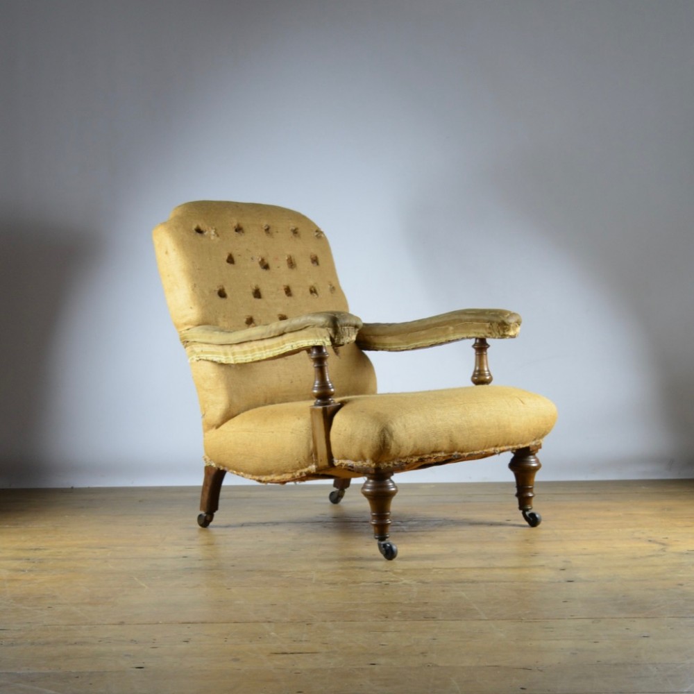 19TH CENTURY ENGLISH LIBRARY CHAIR