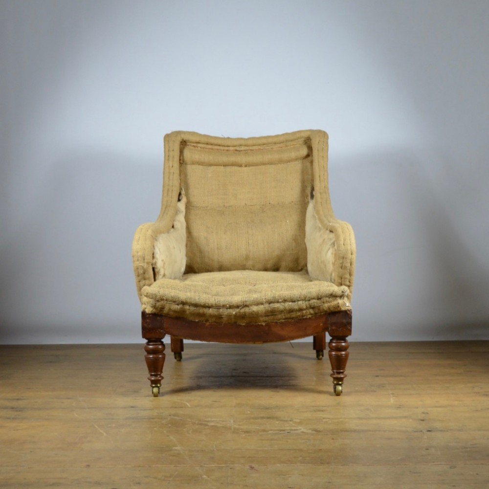 ENGLISH SHAPED ARMCHAIR - REUPHOLSTERY INC