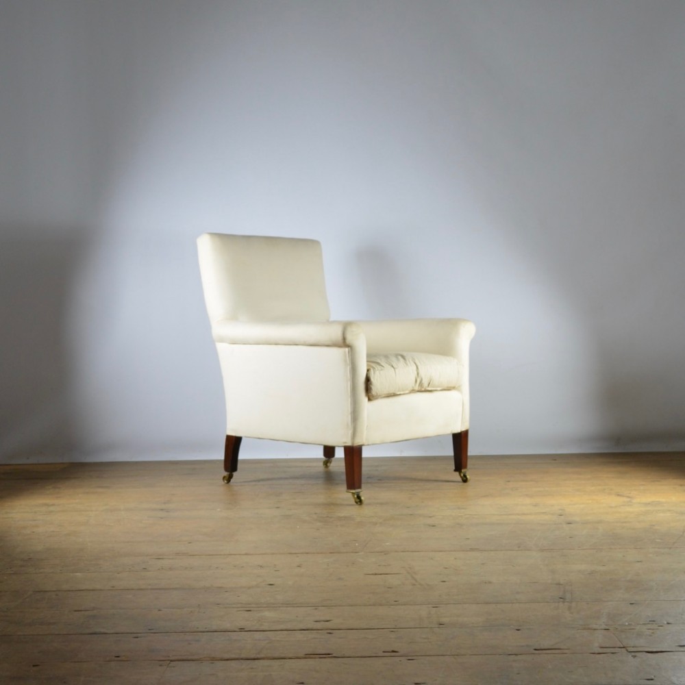 EDWARDIAN ENGLISH LIBRARY CHAIR - FULL REUPOL. INC