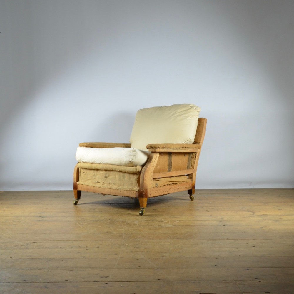 EDWARDIAN ENGLISH ARMCHAIR - FULL REUPHOLSTERY INC