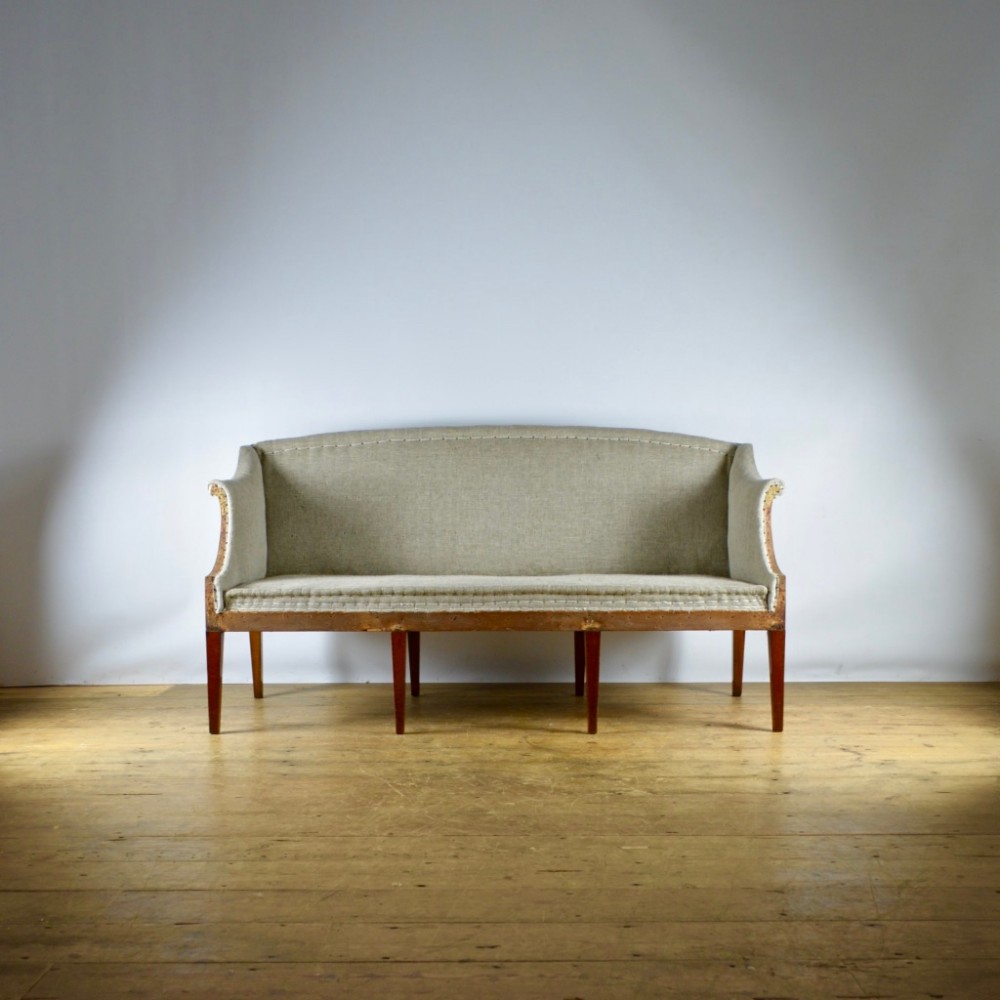 EARLY 19TH CENTURY SHERATON SOFA - FULL REUPHOLSTERY INC.